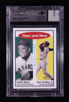 Ken Griffey Jr. 2001 Topps Heritage Then and Now #TH3 With Game Used Swatch (BGS) at PristineAuction.com