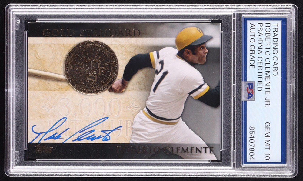 Roberto Clemente Jr. Signed 2012 Topps Gold Standard #GS49 (PSA | Autograph Grade 10) at PristineAuction.com Roberto Clemente Jr. Signed 2012 Topps Gold Standard #GS49 (PSA | Autograph Grade 10) at PristineAuction.com