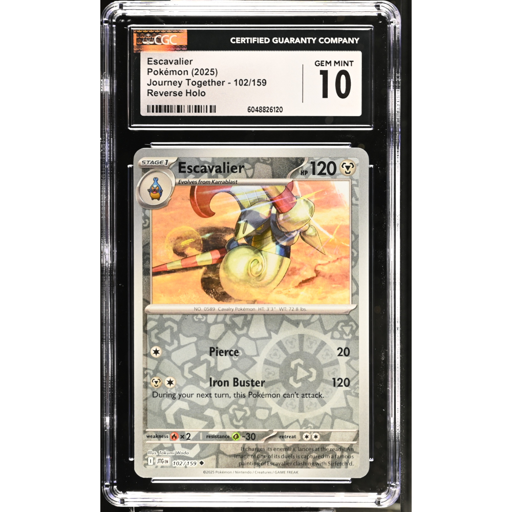 Escavalier 2025 Pokemon Journey Together #102/159 (CGC 10) at PristineAuction.com