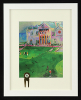 "The Course at Old St. Andrews" Custom Framed Leroy Neiman Art Lithograph Display with St. Andrews Repair Tool at PristineAuction.com