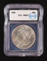 1886 Morgan Silver $1 Dollar (ICG MS63) at PristineAuction.com