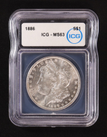 1886 Morgan Silver $1 Dollar (ICG MS63) at PristineAuction.com