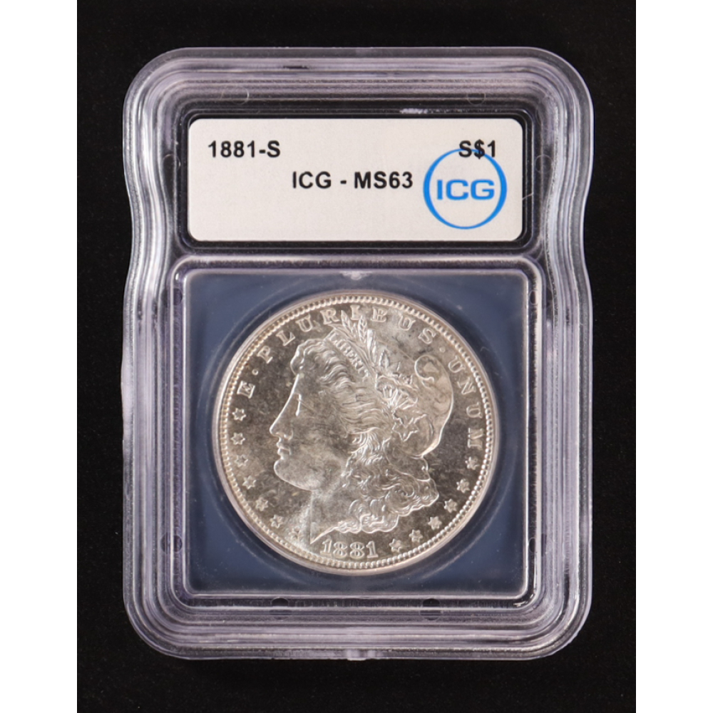 1881-S Morgan Silver $1 Dollar (ICG MS63) at PristineAuction.com