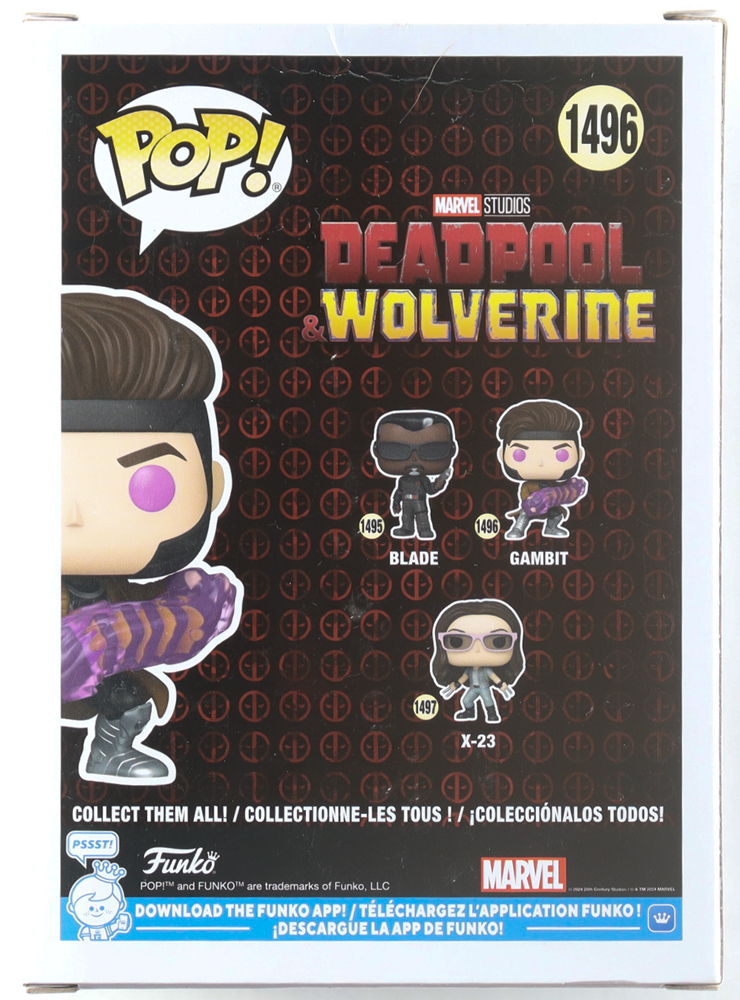 Channing Tatum Signed "Deadpool & Wolverine" #1496 Gambit Bobble-Head Funko Pop! Vinyl Figure (JSA) at PristineAuction.com Channing Tatum Signed "Deadpool & Wolverine" #1496 Gambit Bobble-Head Funko Pop! Vinyl Figure (JSA) at PristineAuction.com