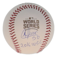 Gerardo Concepcion Signed Official 2016 World Series Logo Baseball Inscribed "2016 WSC" (Beckett) at PristineAuction.com