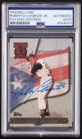 Roberto Clemente Jr. Signed 1998 Topps Clemente Tribute #RC2 Roberto Clemente/Posed batting shot (PSA) at PristineAuction.com