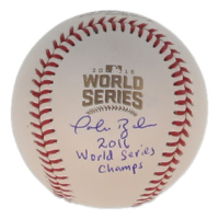John Baker Signed Official 2016 World Series Logo Baseball Inscribed "2016 World Series Champs" (JSA) at PristineAuction.com