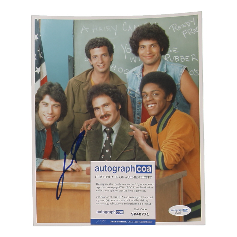 John Travolta Signed "Welcome Back Kotter" Signed 8x10 Photo (ACOA) at PristineAuction.com John Travolta Signed "Welcome Back Kotter" Signed 8x10 Photo (ACOA) at PristineAuction.com