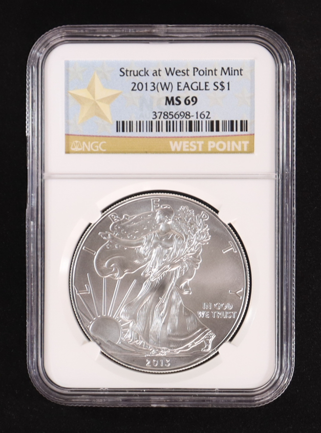 2013-(W) American Silver Eagle, Struck at West Point Mint (NGC MS69) at PristineAuction.com 2013-(W) American Silver Eagle, Struck at West Point Mint (NGC MS69) at PristineAuction.com