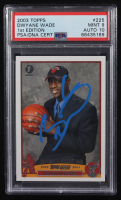 Dwayne Wade Signed 2003 Topps 1st Edition #225 RC (PSA 9 | Autograph Graded PSA 10) at PristineAuction.com