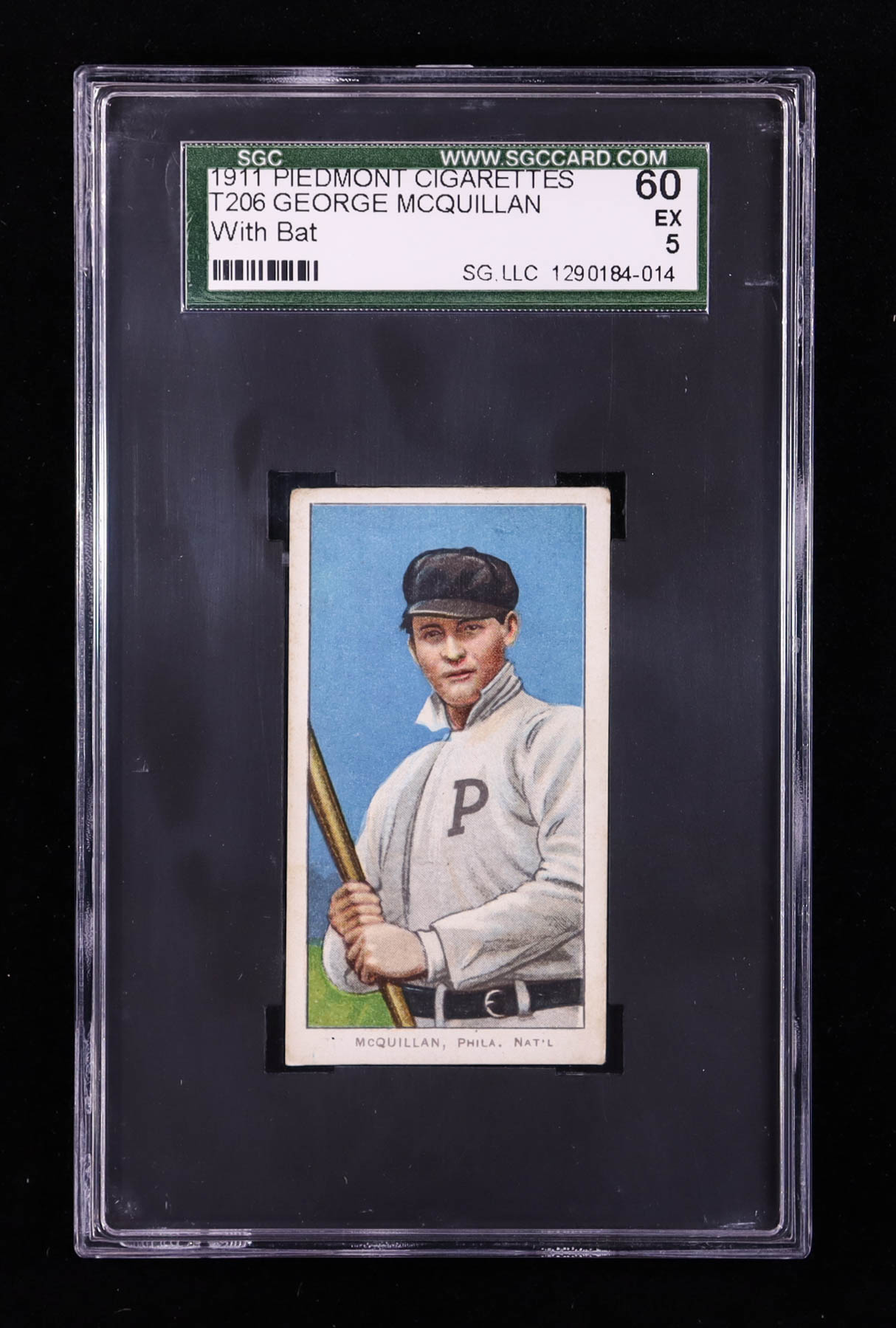 George McQuillan 1909-11 T206 #329 / with Bat (SGC 5) at PristineAuction.com George McQuillan 1909-11 T206 #329 / with Bat (SGC 5) at PristineAuction.com