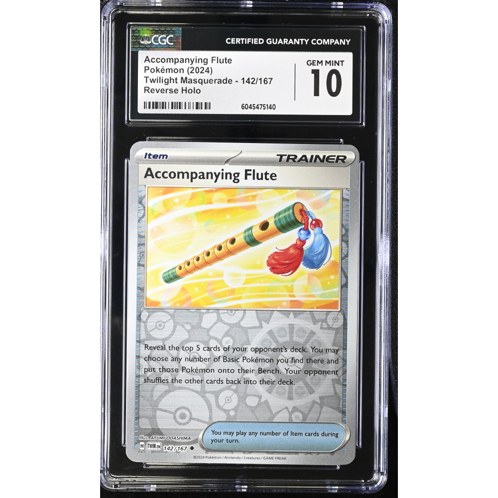 Accompanying Flute 2024 Pokemon Twilight Masquerade #142/167 (CGC 10) at PristineAuction.com