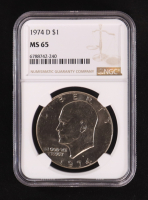 1974-D Eisenhower Silver $1 Dollar (NGC MS65) at PristineAuction.com