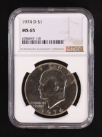 1974-D Eisenhower Silver $1 Dollar (NGC MS65) at PristineAuction.com