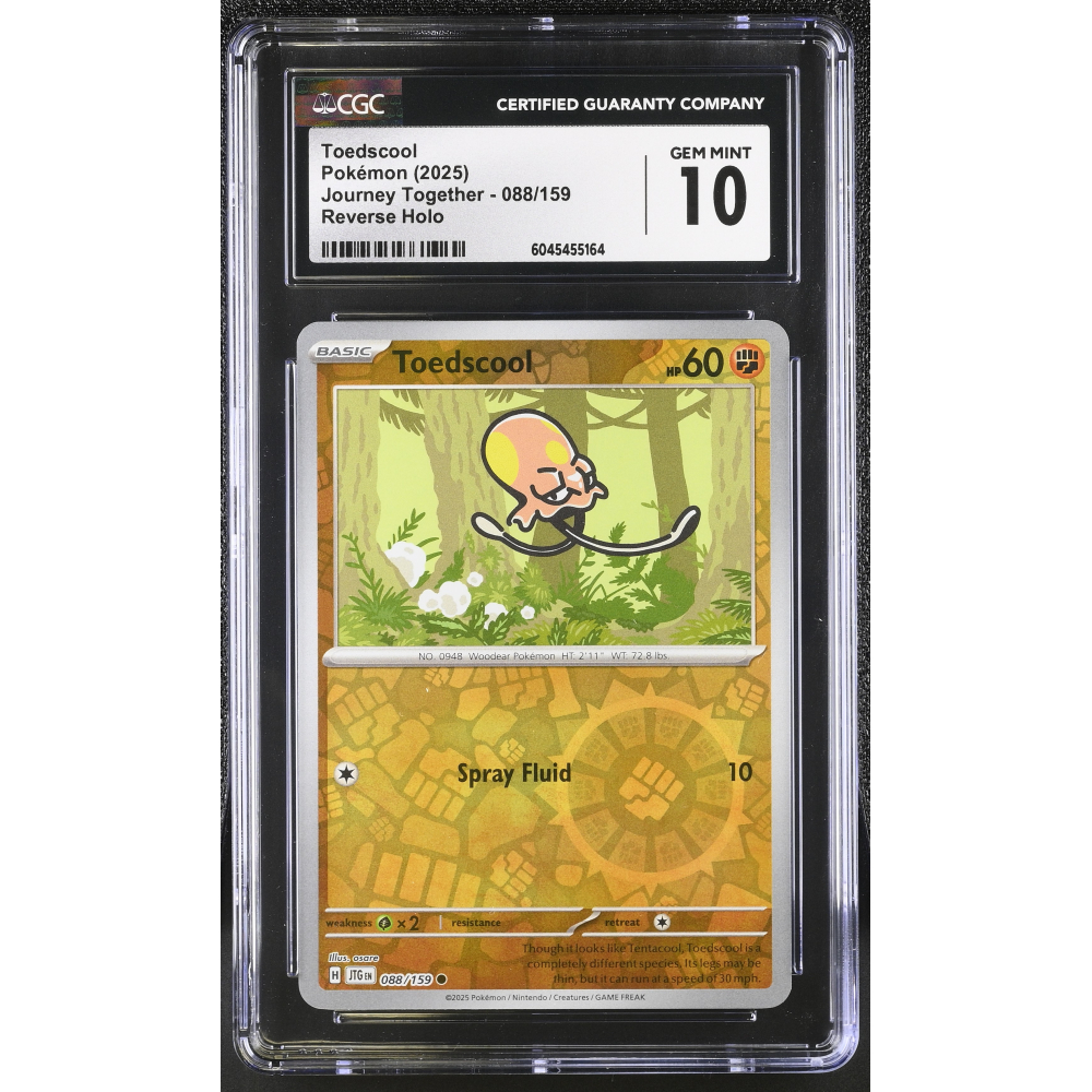 Toedscool 2025 Pokemon Journey Together #088/159 (CGC 10) at PristineAuction.com