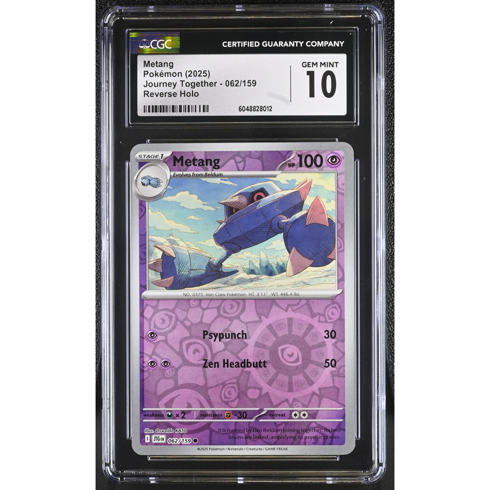 Metang 2025 Pokemon Journey Together #062/159 (CGC 10) at PristineAuction.com
