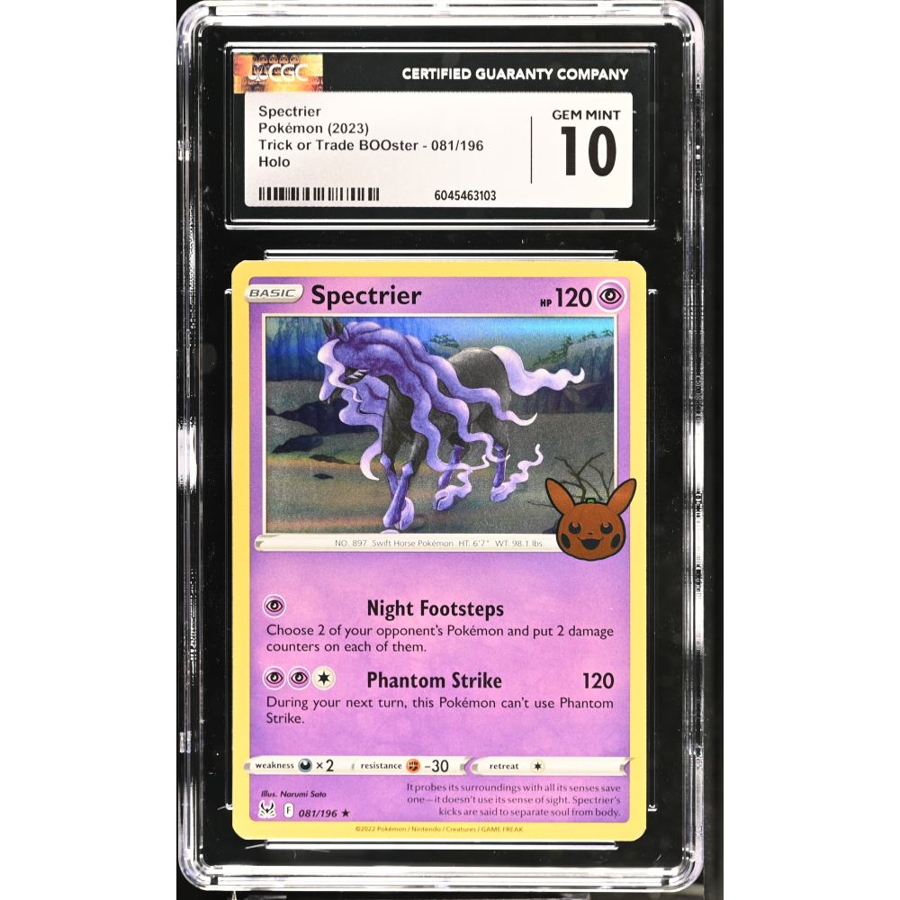 Spectrier 2023 Pokemon Trick Or Trade Booster #081/196 (CGC 10) at PristineAuction.com