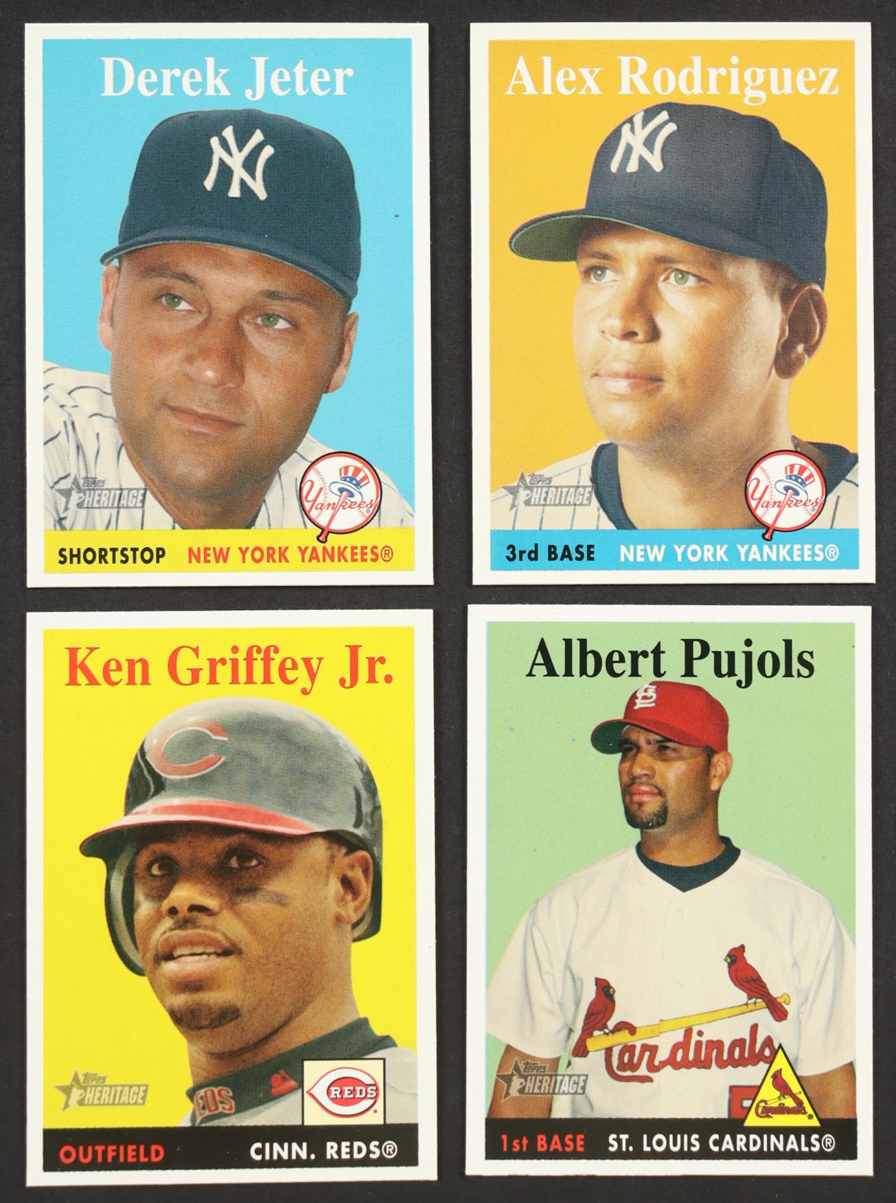 2007 Topps Heritage Baseball Complete Set of (640) Cards with Derek Jeter #5, Alex Rodriguez #150, Ken Griffey Jr. #285, Albert Pujols #168 at PristineAuction.com 2007 Topps Heritage Baseball Complete Set of (640) Cards with Derek Jeter #5, Alex Rodriguez #150, Ken Griffey Jr. #285, Albert Pujols #168 at PristineAuction.com