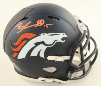 Brandon Marshall Signed Broncos Speed Mini Helmet (JSA) at PristineAuction.com