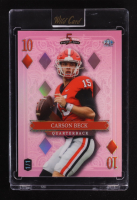 Carson Beck 2024 Wild Card 5 Card Draw Stacked Deck Ten of Diamonds Pink #SDPD-CBN RC #1/1 at PristineAuction.com