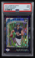 Caleb Williams 2024 Panini Donruss Optic Purple Shock RR #201 RC (PSA 9) at PristineAuction.com