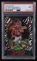 Patrick Mahomes II 2022 Panini Select Die-Cut Zebra Prizm #20 (PSA 9) at PristineAuction.com