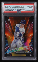 Pete Crow-Armstrong 2024 Topps Chrome Update Future Stars Orange Refractor #FSU-19 RC #22/25 (PSA 9) at PristineAuction.com
