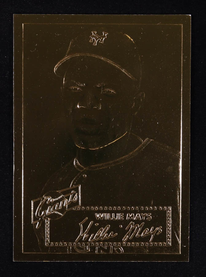 Willie Mays 1997 Topps 22kt Gold #NNO at PristineAuction.com Willie Mays 1997 Topps 22kt Gold #NNO at PristineAuction.com