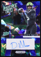 Dante Moore 2025 Panini Prizm Draft Picks Saturday Star Signatures Blue Ice #17 #104/149 RC at PristineAuction.com