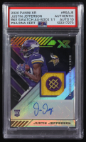 Justin Jefferson 2020 Panini XR Rookie Swatch Autographs #RSA-JE #1/1 RC (PSA | Autograph Graded PSA 10) at PristineAuction.com