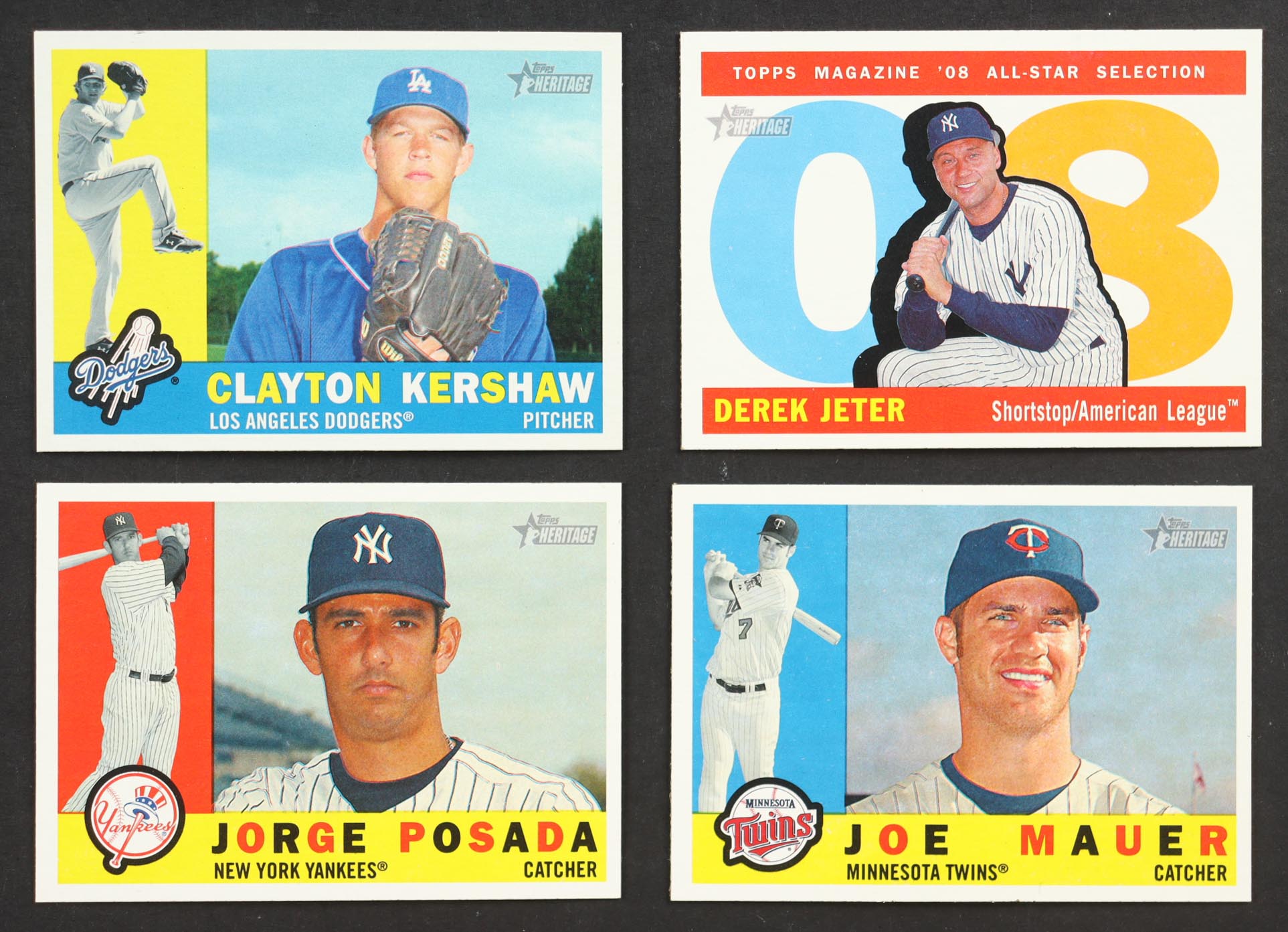 2009 Topps Heritage Baseball Complete Set of (500) Cards with Clayton Kershaw #343, Derek Jeter #487, Jorge Posada #480, Joe Mauer #442 at PristineAuction.com 2009 Topps Heritage Baseball Complete Set of (500) Cards with Clayton Kershaw #343, Derek Jeter #487, Jorge Posada #480, Joe Mauer #442 at PristineAuction.com