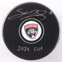 Steven Lorentz Signed Panthers Logo Hockey Puck Inscribed "2024 Cup" (COJO) at PristineAuction.com