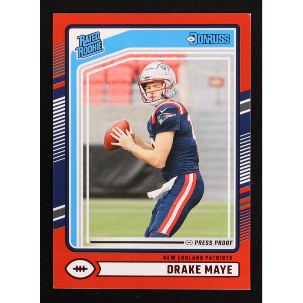 Drake Maye 2024 Donruss Press Proof Red #379 RR RC at PristineAuction.com