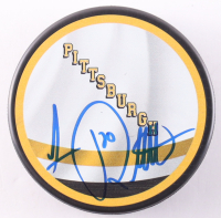 Luc Robitaille Signed Penguins Logo Hockey Puck (COJO) at PristineAuction.com