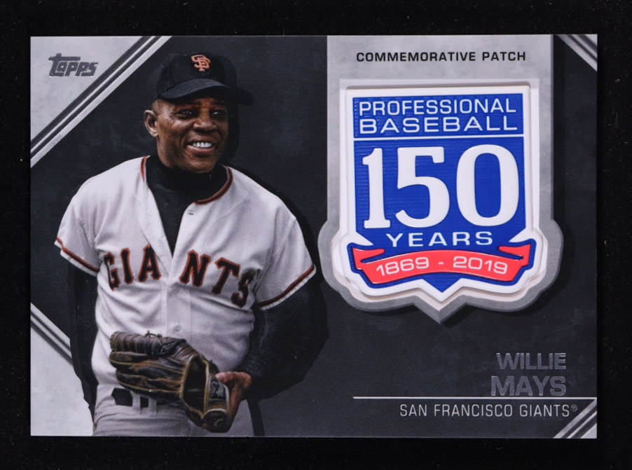 Willie Mays 2019 Topps Update 150th Anniversary Manufactured Patches #AMPWM at PristineAuction.com Willie Mays 2019 Topps Update 150th Anniversary Manufactured Patches #AMPWM at PristineAuction.com