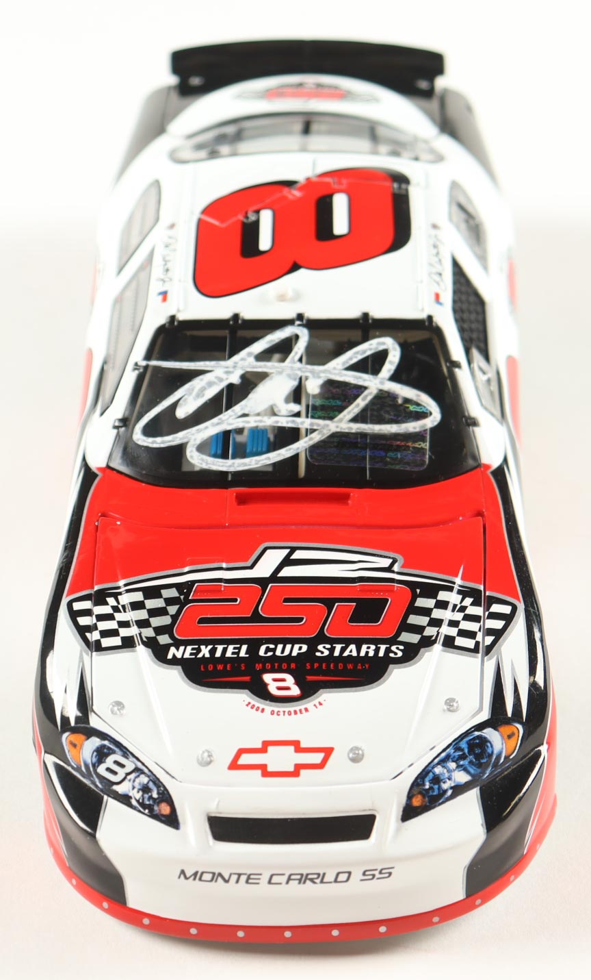Dale Earnhardt Jr. Signed NASCAR #8 250th Consecutive Start 2006 Monte Carlo SS Club Car - 1:24 Scale Diecast Car (Dale Jr.) at PristineAuction.com Dale Earnhardt Jr. Signed NASCAR #8 250th Consecutive Start 2006 Monte Carlo SS Club Car - 1:24 Scale Diecast Car (Dale Jr.) at PristineAuction.com