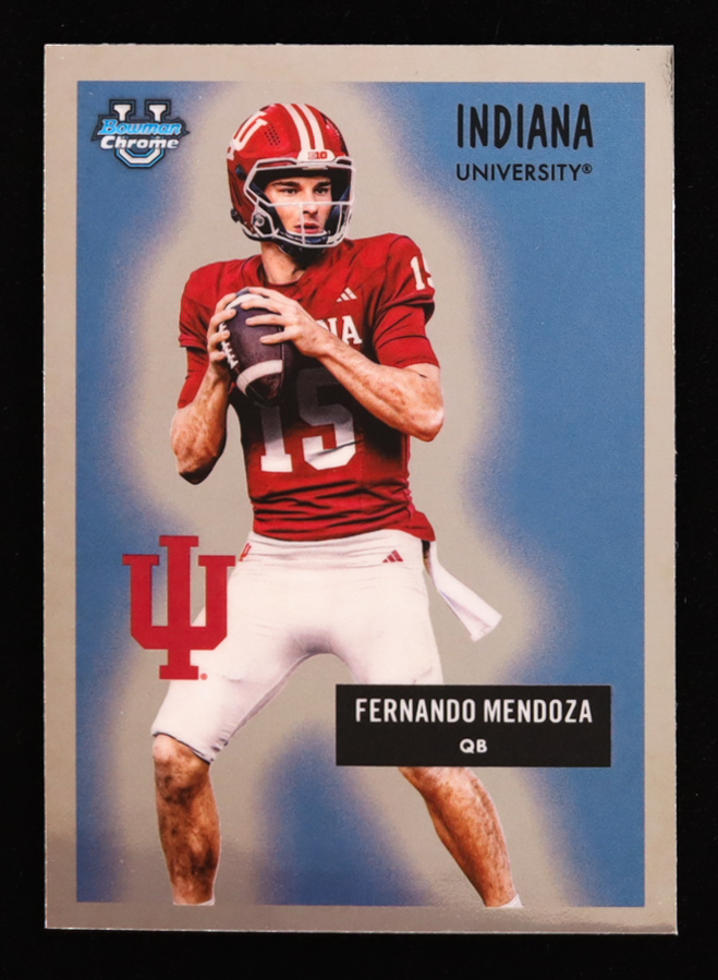 Fernando Mendoza 2025 Bowman Chrome University '55 Bowman #55AV19 RC at PristineAuction.com Fernando Mendoza 2025 Bowman Chrome University '55 Bowman #55AV19 RC at PristineAuction.com