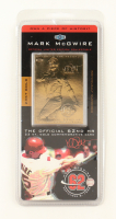 Mark McGwire 1998 Fleer The Official 62nd Home Run 23Kt Gold Commemorative Card in Original Packaging at PristineAuction.com