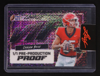 Carson Beck 2023 Leaf Pro Set Metal Campus VIP Pre-Production Proof Mojo Pink #VIP-CB1 RC at PristineAuction.com