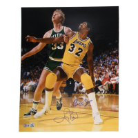 Larry Bird & Magic Johnson Signed 16x20 Photo (Beckett & Bird) at PristineAuction.com