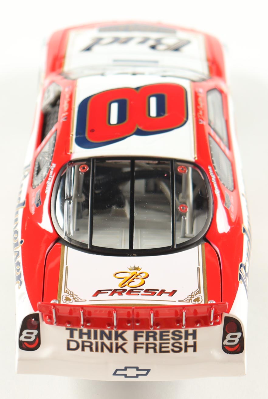 Dale Earnhardt Jr. Signed 2004 #8 Budweiser / Born On Date Twin 125 Win Raced Version Monte Carlo 1:24 Diecast Car (JR Motorsports) at PristineAuction.com Dale Earnhardt Jr. Signed 2004 #8 Budweiser / Born On Date Twin 125 Win Raced Version Monte Carlo 1:24 Diecast Car (JR Motorsports) at PristineAuction.com