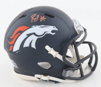 RJ Harvey Signed Broncos Speed Mini Helmet (JSA) at PristineAuction.com