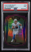 Justin Herbert 2020 Panini Select Die-Cut Purple Prizm #144 RC (PSA 9) at PristineAuction.com