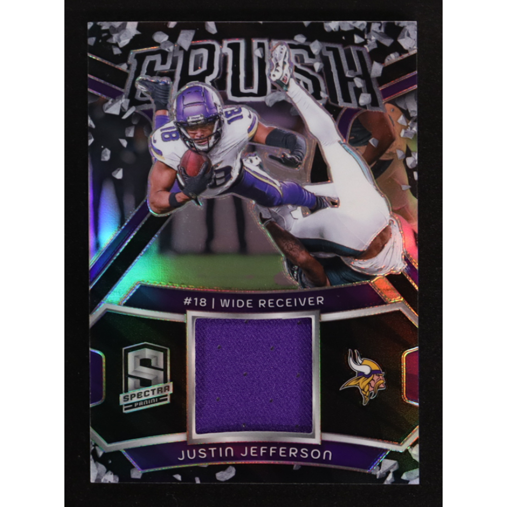 Justin Jefferson 2024 Panini Spectra Crush Jerseys #11 #31/99 at PristineAuction.com