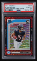 Rome Odunze 2024 Panini Donruss Optic Preview Red Wave RR #309 RC (PSA 10) at PristineAuction.com