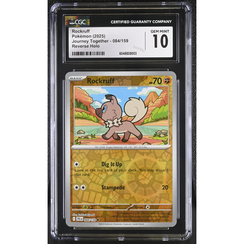 Rockruff 2025 Pokemon Journey Together #084/159 (CGC 10) at PristineAuction.com