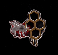 5 Gram .999 Fine Silver Gold Gilt Bee Bullion Art Bar at PristineAuction.com