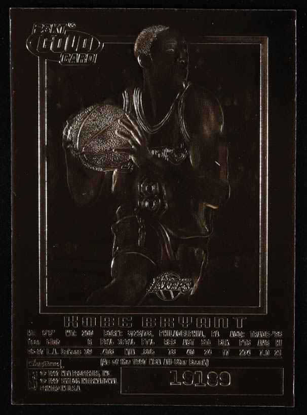 Kobe Bryant 1997 Fleer 23kt Gold '96-97 E-X2000 Basketball Texture at PristineAuction.com Kobe Bryant 1997 Fleer 23kt Gold '96-97 E-X2000 Basketball Texture at PristineAuction.com