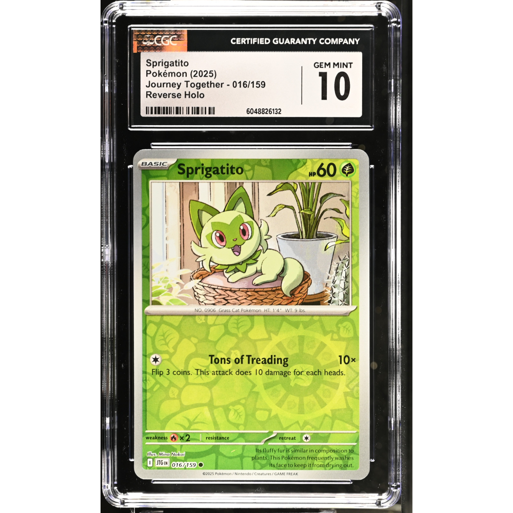 Sprigatito 2025 Pokemon Journey Together #016/159 (CGC 10) at PristineAuction.com