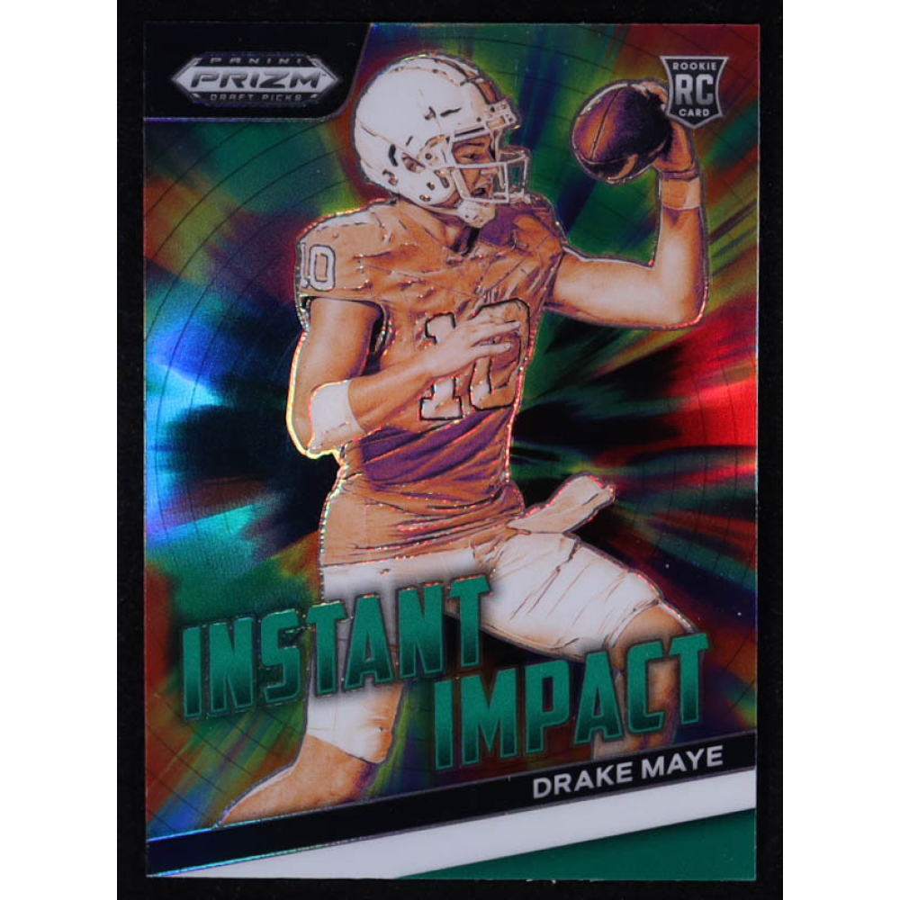 Drake Maye 2024 Panini Prizm Draft Picks Instant Impact Green #4 RC at PristineAuction.com